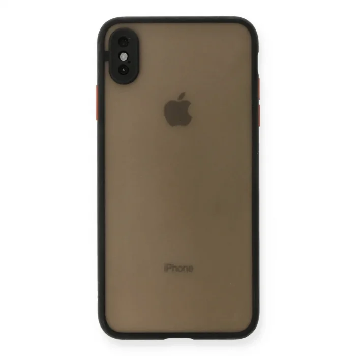 Apple İphone Xs Max Kılıf Montreal Silikon Kapak - Siyah