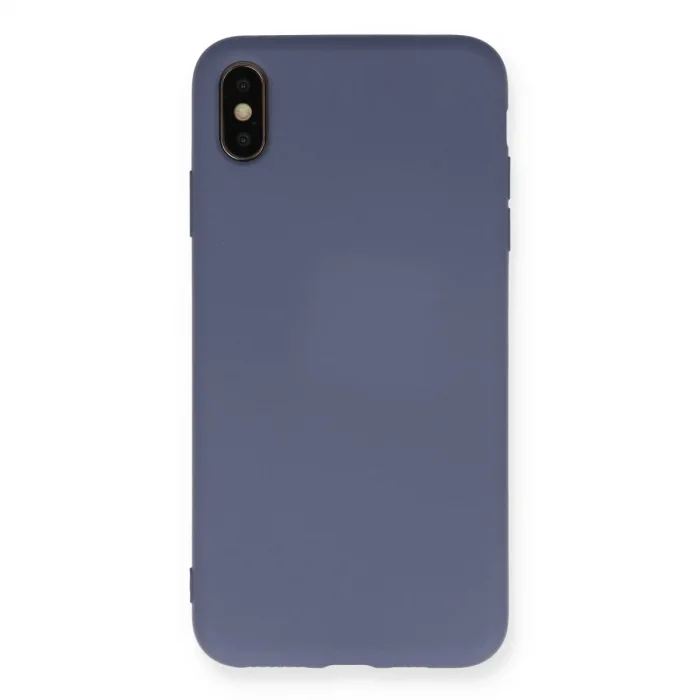 İphone Xs Max Kılıf Nano İçi Kadife Silikon - Gri