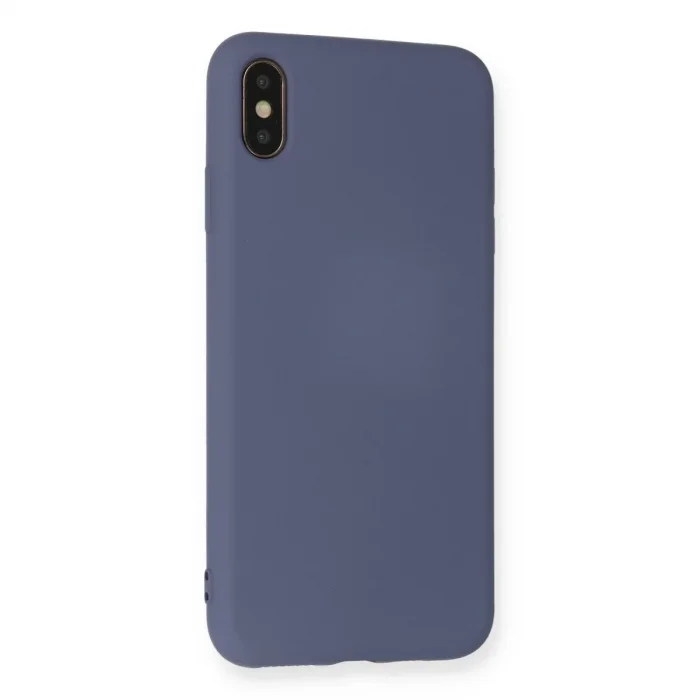 İphone Xs Max Kılıf Nano İçi Kadife Silikon - Gri