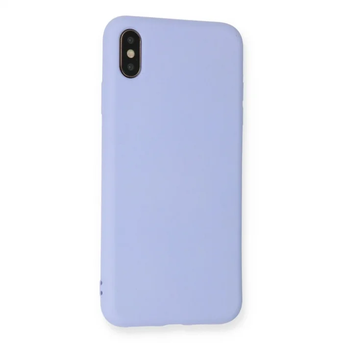 İphone Xs Max Kılıf Nano İçi Kadife Silikon - Lila