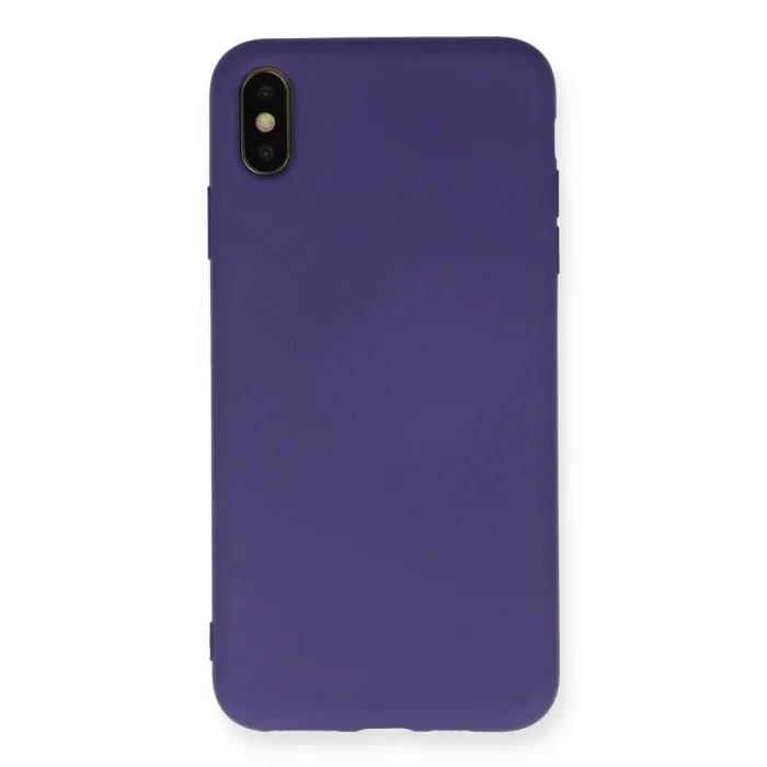 İphone Xs Max Kılıf Nano İçi Kadife Silikon - Mor