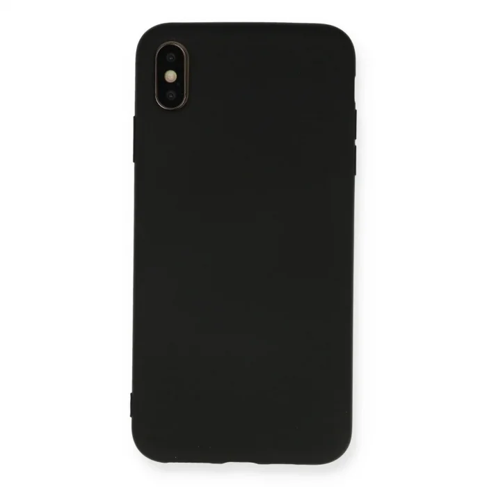 İphone Xs Max Kılıf Nano İçi Kadife Silikon - Siyah
