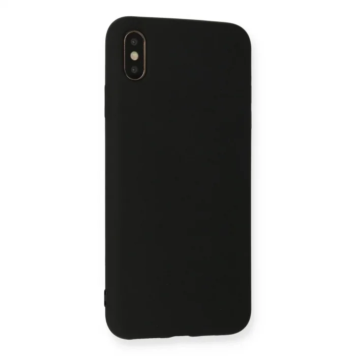 İphone Xs Max Kılıf Nano İçi Kadife Silikon - Siyah