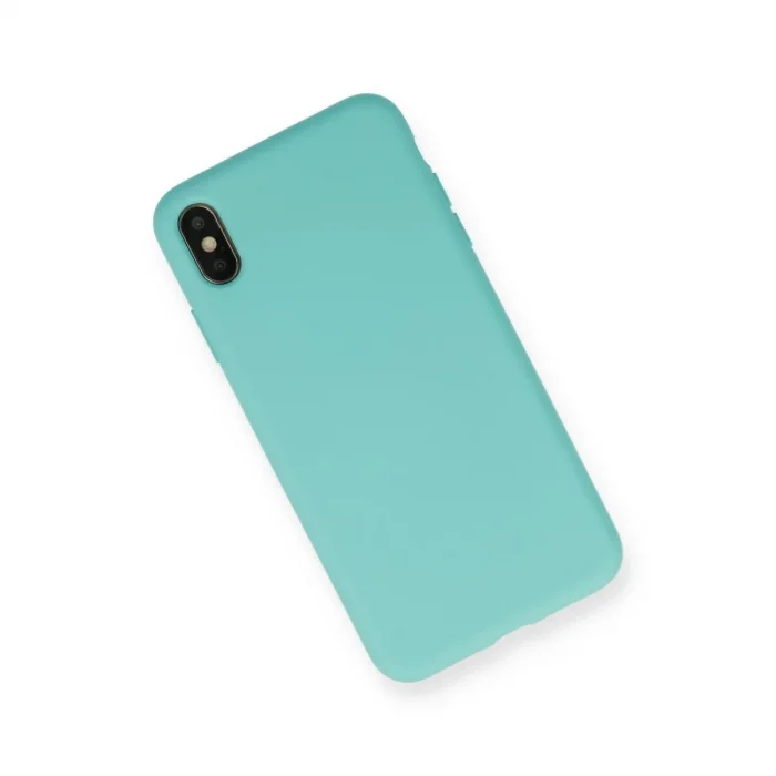 İphone Xs Max Kılıf Nano İçi Kadife Silikon - Turkuaz
