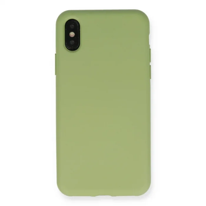 İphone Xs Max Kılıf Nano İçi Kadife Silikon - Yeşil