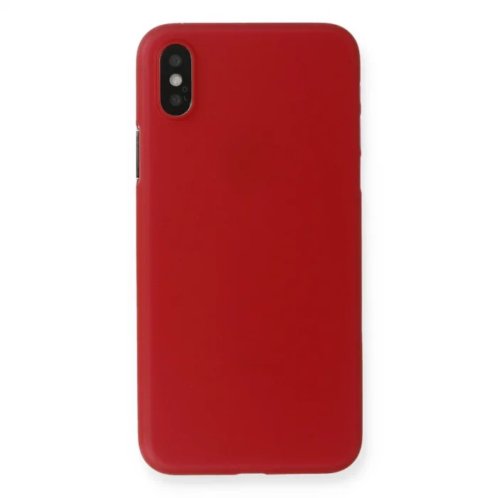 Apple İphone Xs Max Kılıf Pp Ultra İnce Kapak - Kırmızı