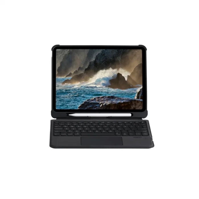 Apple T5209d İpad Pro 12.9 (2021) Kılıf İnter Ledli Klavyeli Tablet Kılıfı - Siyah