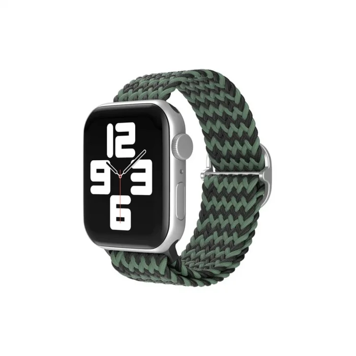Apple Watch 38mm  Kordon (saat Değildir) - Zigzag Yeşil-siyah