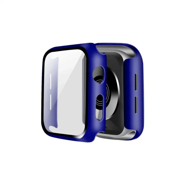 Apple Watch 40mm Camlı Kasa Ekran Koruyucu - Lacivert