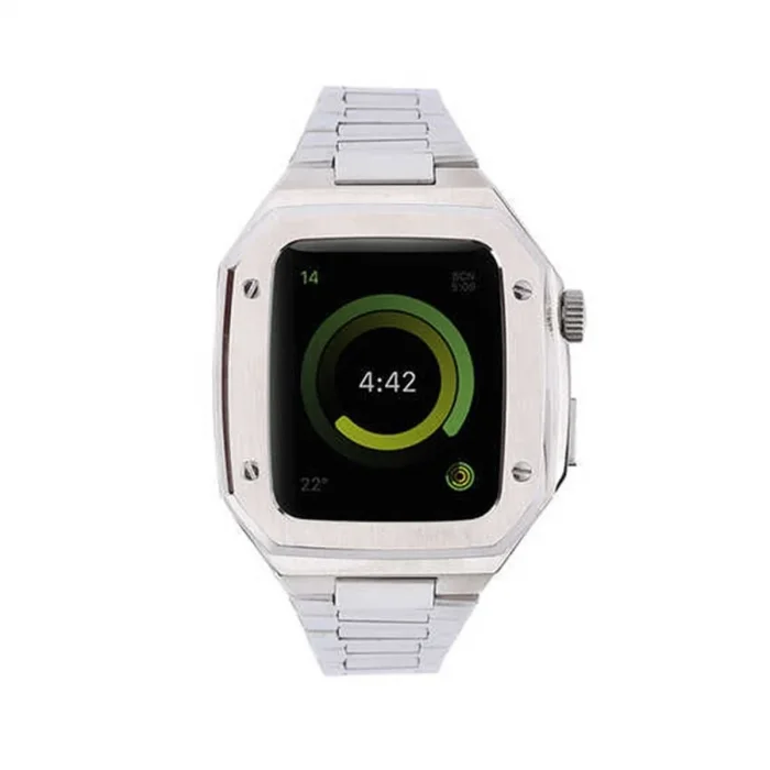 Apple Watch 44mm Metal Petek Kasalı Kordon (saat Değildir) - Gümüş