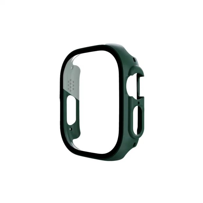 Apple Watch Ultra 49mm Desert Camlı Kasa Ekran Koruyucu - Koyu Yeşil