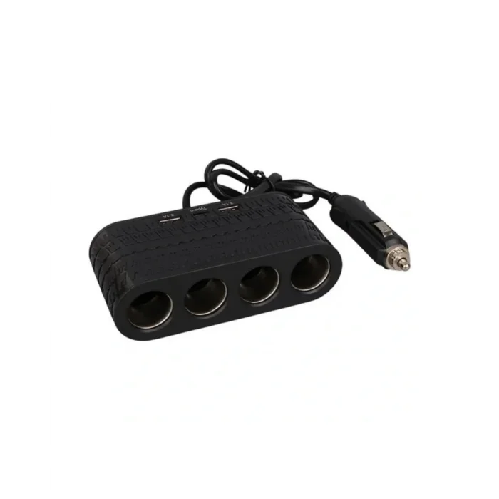 Araç Çakmak Çoklayıcı 4 Çıkışlı 2 USB ve Type C Girişli Çok Fonksiyonlu Şarj Ünitesi