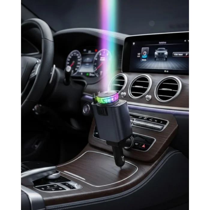 Araç Çakmak Girişli Şarj Cihazı Nemlendirici ve Aromaterapi Özellikli