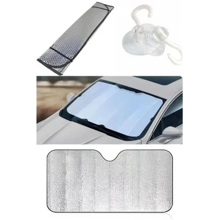 Araç Ön Cam Güneşlik UV ve Isı Koruma Katlanabilir Toyota Corolla Skoda Superb Dacia Duster Ford Focus