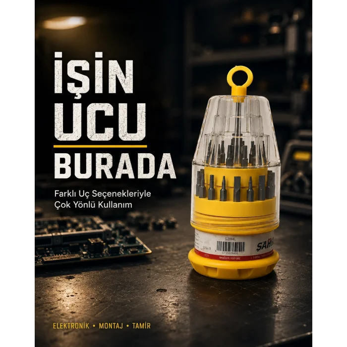 Ateşe Dayanıklı Tornavida Seti Elektronik Tamir İçin Çok Uçlu