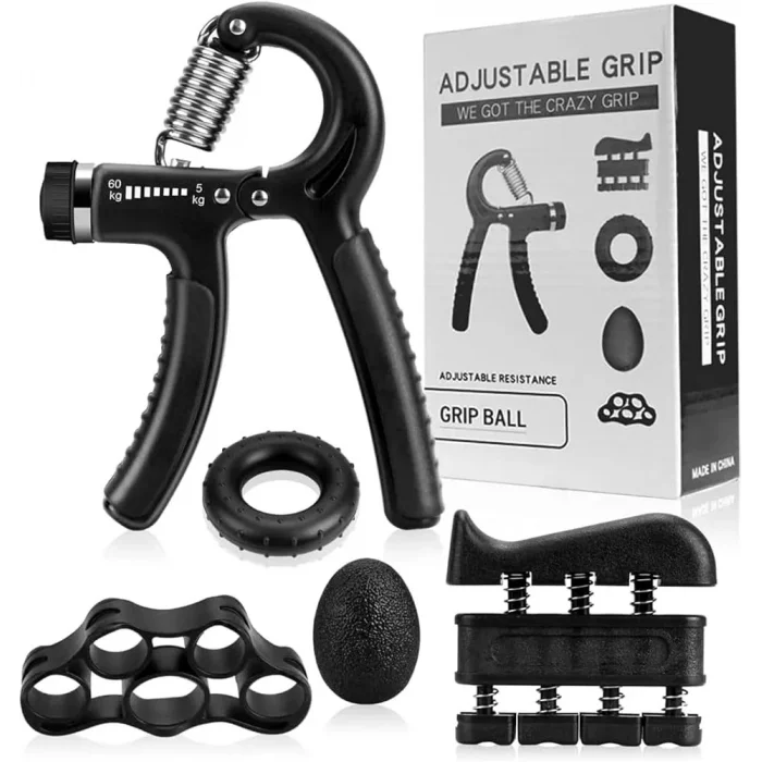 Ayarlanabilir Dirençli El Egzersiz Yayı Seti 5-60KG Kaymaz Tutamak ve Sayaçlı (5047)