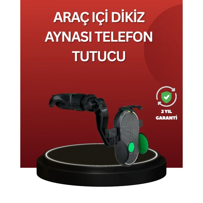 Ayarlanabilir Kıskaçlı Dikiz Aynası Telefon Tutucu Tüm Telefonlarla Uyumlu