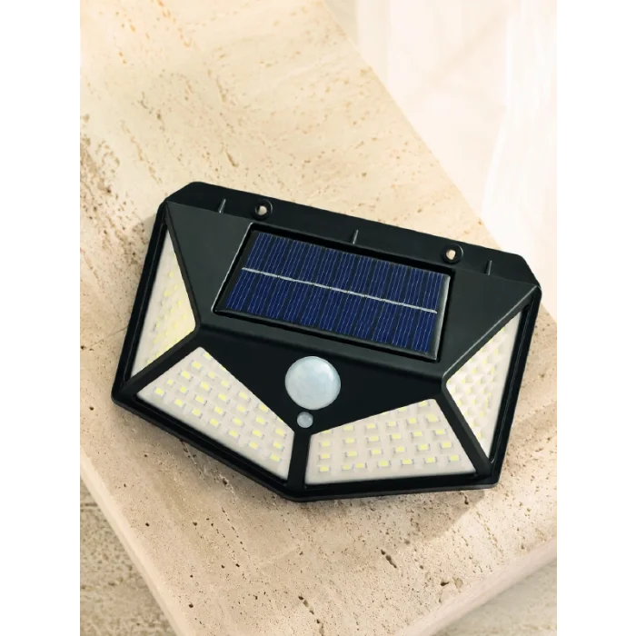 Bahçe Balkon Garaj ve Girişler İçin Güneş Enerjili Hareket Sensörlü LED Duvar Lambası