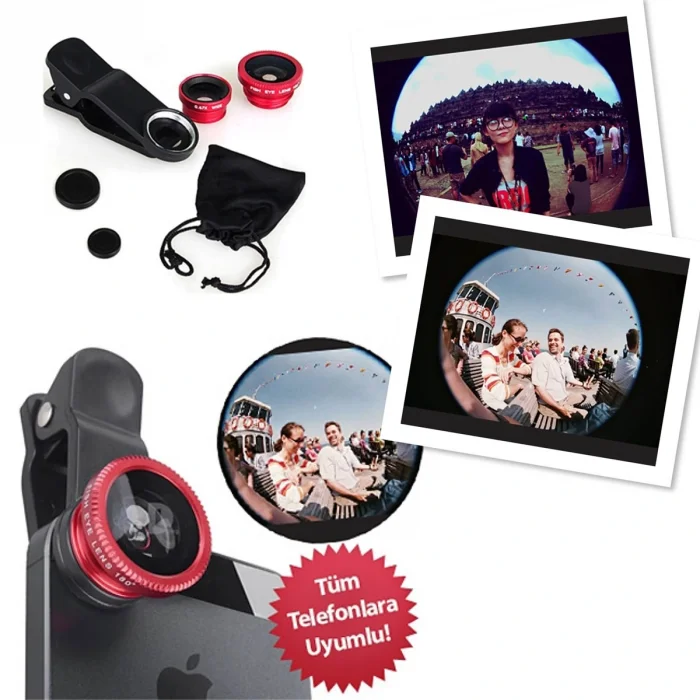 Balık Gözü Cep Telefonu Lensi (Tüm Modellere Uyumlu) (5047)