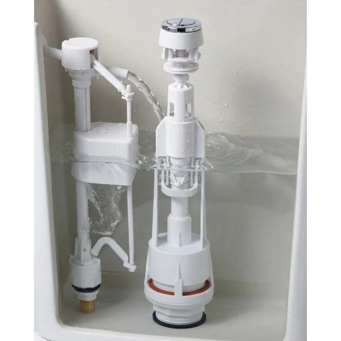 Basmalı Klozet Rezervuar İç Mekanizması Ayarlanabilir Su Seviyeli Tahliye Sistemi