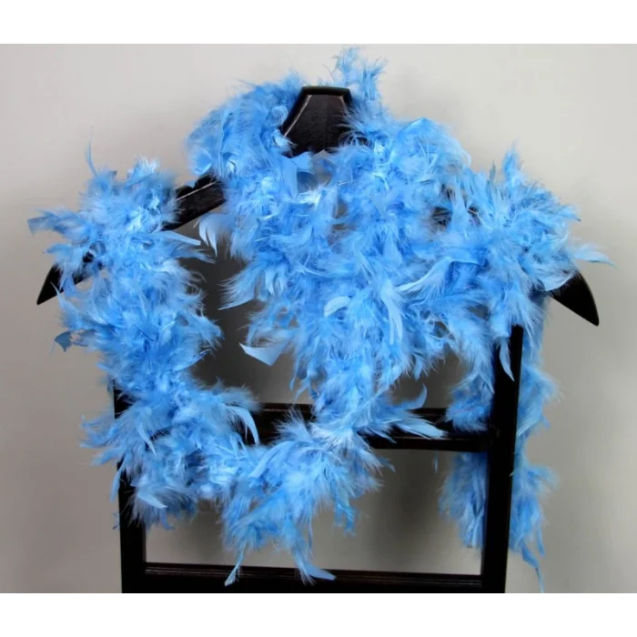 Bebek Mavisi Kabarık Tüylü Otriş Boa Dekorasyon Tüy 180 cm (5047)