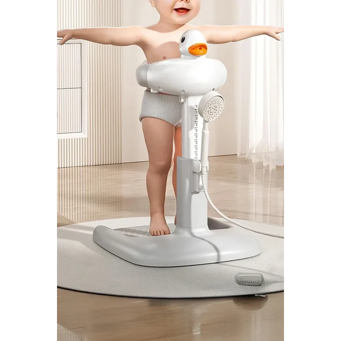 Bebek Yıkama Yardımcısı Ayarlanabilir Yükseklikli Ergonomik Bebek Banyo Ördekli