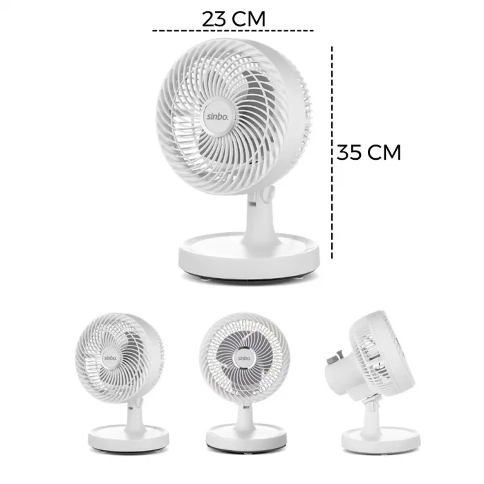 BEYAZ 12 INC EV - OFİS KOMPAKT - SESSİZ - İKİ KADEME MASAÜSTÜ VANTİLATÖR SF-7703 (5047)