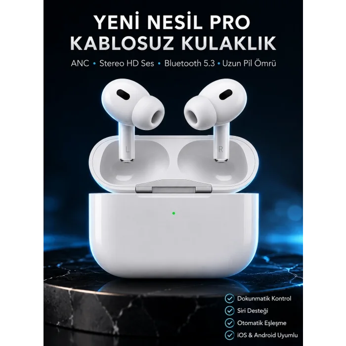 Beyaz Android ve İOS Uyumlu Yüksek Performanslı Uzun Pil Ömrü