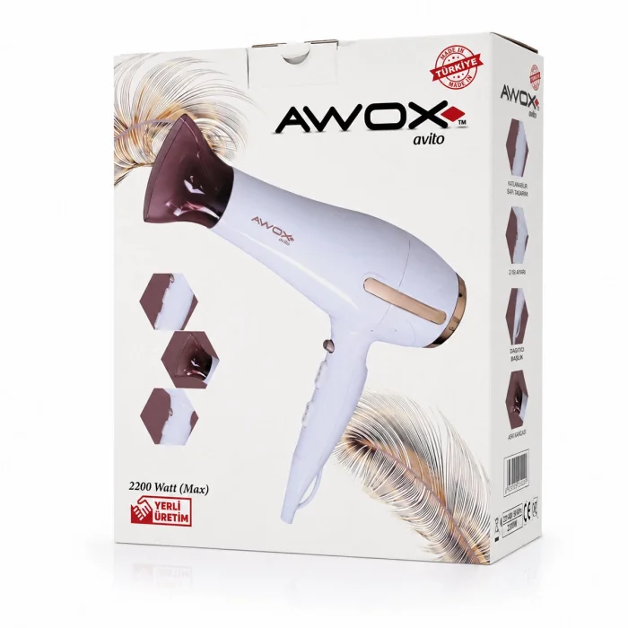 BEYAZ AVİTO SAÇ KURUTMA MAKİNESİ 2200W 1407 (5047)