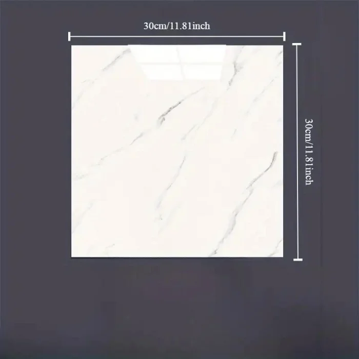 BEYAZ MERMER DESENLİ ALÜMİNYUM PLASTİK DUVAR STİCKER (30*30)