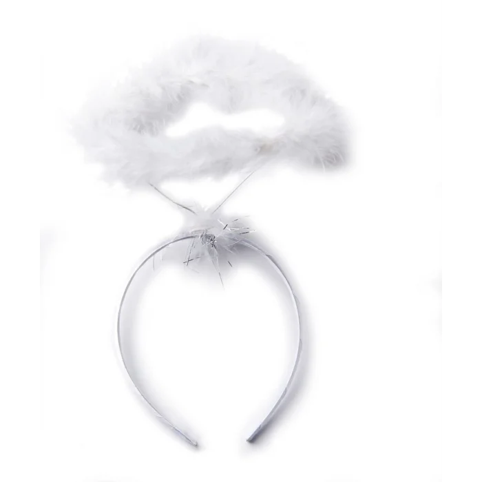 Beyaz Otrişli Tüylü Esnek Yapı Melek Haresi Melek Tacı (5047)