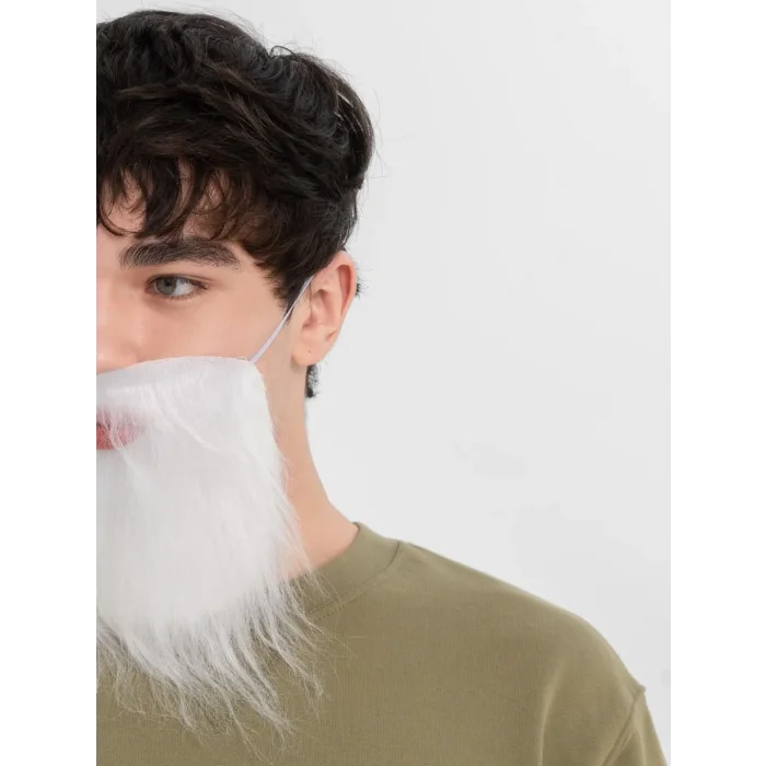 Beyaz Renk Takma Sakal Bıyık Takımı - İthal (5047)