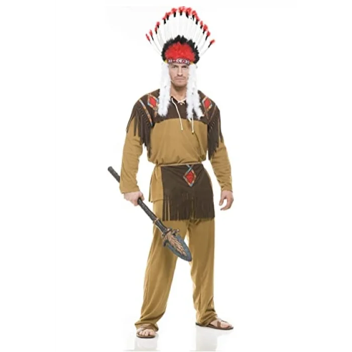 Beyaz Tüylü Siyah Kırmızı Büyük Hintli Kızılderili Başlığı