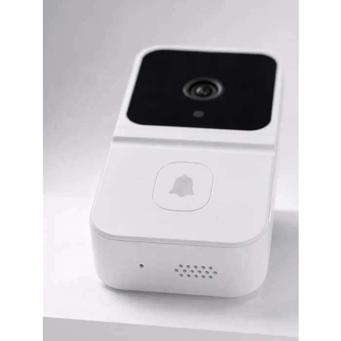 Beyaz Wi-Fi Akıllı Görüntülü Kapı Zili HD Kamera, Gece Görüşü ve Telefon Bildirimli Kablosuz Kapı Zili