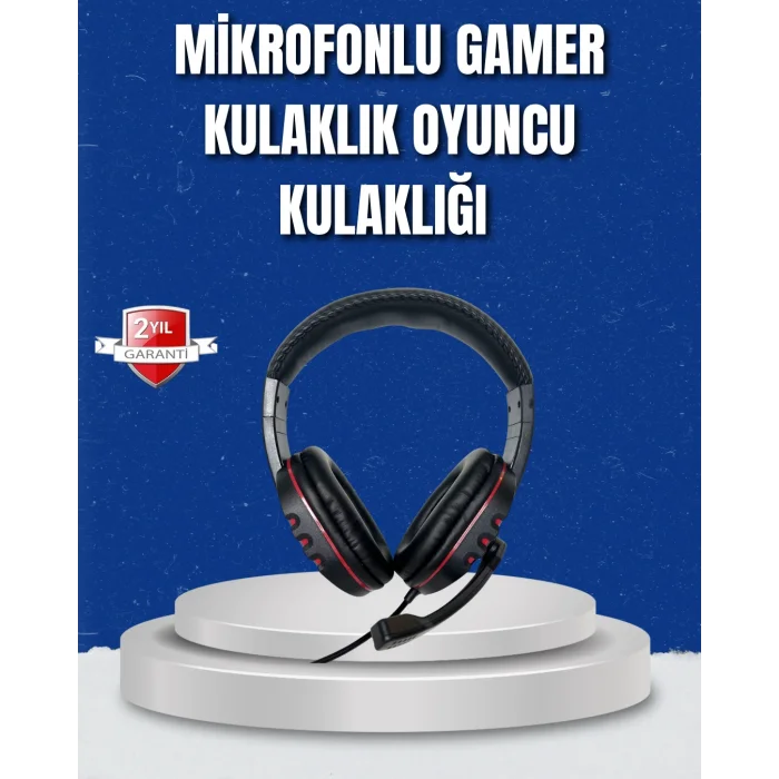 Bilgisayar Oyuncu Kulaklığı – Yumuşak Pedli, Dayanıklı İpli Kablo