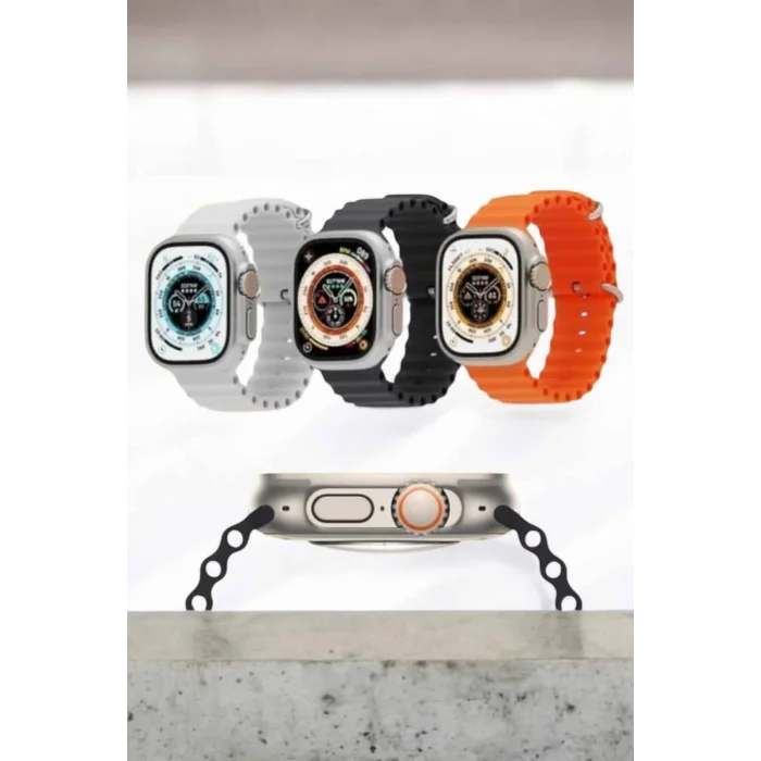 Bluetooth Bağlantılı 49MM Dokunmatik Akıllı Saat Sağlık ve Spor Takip Özellikli