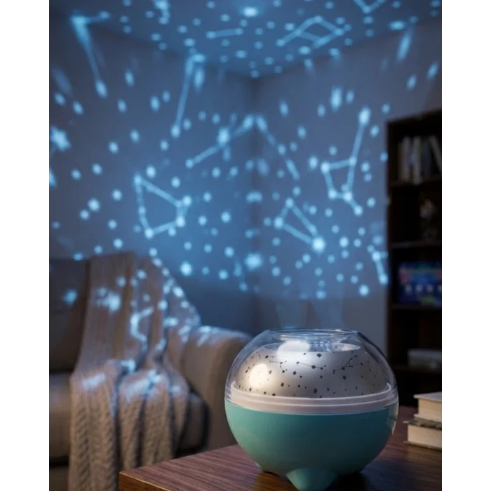 Bluetooth Bağlantılı Gece Lambası Yıldız Projeksiyon Işığı 7 Renk Efekti ve Zamanlayıcı Fonksiyonlu