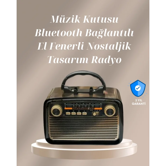 Bluetooth Bağlantılı Taşınabilir Hoparlör – FM/AM Radyo Özellikli, Şarj Edilebilir Batarya, 1 kg