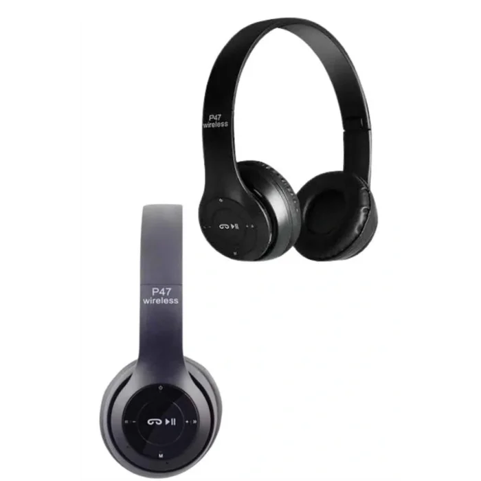 Bluetooth Kablosuz Kulaklık Siyah Wireless 5.0 Kulak Üstü Uzun Pil Ömrü