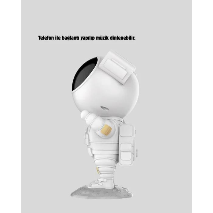 Bluetooth Müzikli Astronot Projeksiyon Lambası Yıldız ve Ay Efektli