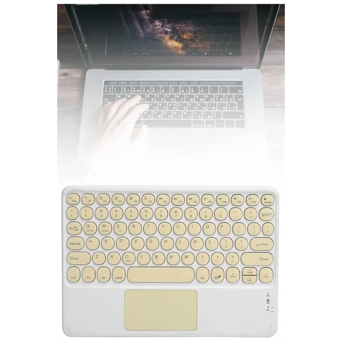 Bluetooth Touchpad Klavye 10.9 inch Kablosuz Wifi Q Klavye Slim