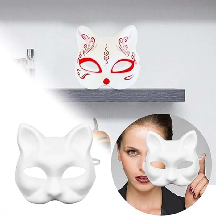 Boyanabilir Kedi Model Maske – Kendi Tasarımını Oluştur (5047)