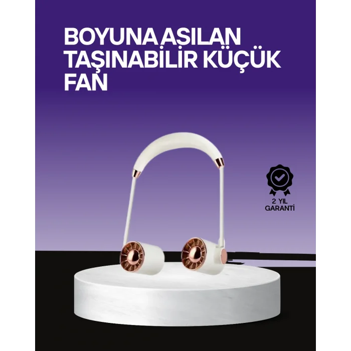 Boyun Askılı Katlanabilir Fan 1000 mAh USB Şarjlı Taşınabilir