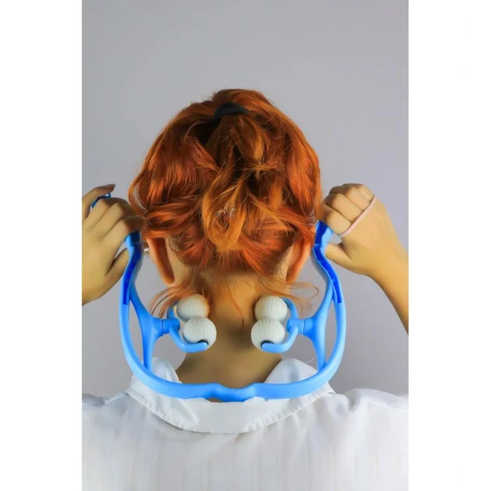 Boyun Bacak Ayak Bel Masaj Aleti Çok Fonksiyonlu Manuel 4 Tekerlekli - Mavi