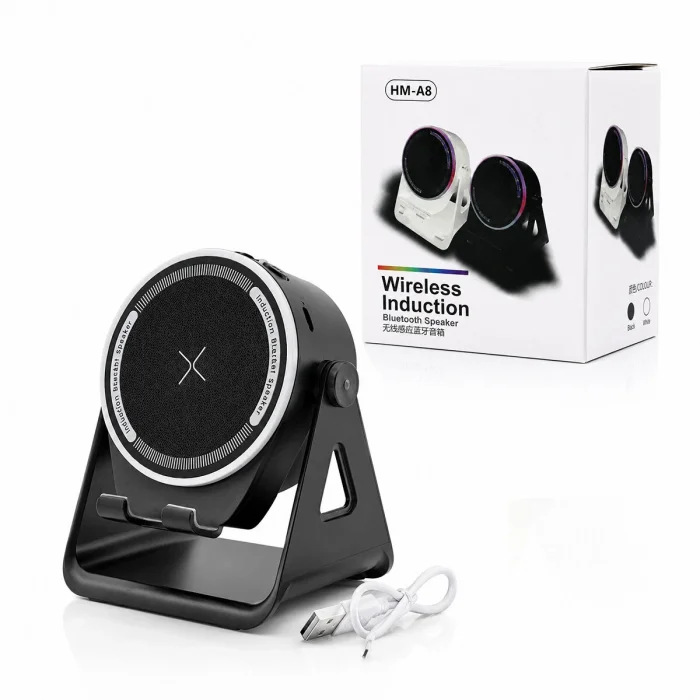 BT - SD - USB ŞARJLI TELEFON TUTACAK RGB IŞIKLI BLUETOOTH WİRELESS SPEAKER HOPARLÖR 5W PL-4676 (5047)