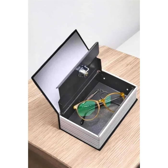 Büyük Boy Anahtarlı Kitap Görünümlü Gizli Kasa Çelik Kasa Altın Kasası