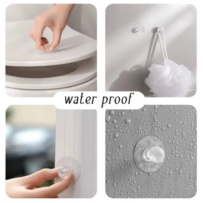 Büyük Boy Çok Amaçlı Yapışkan Kristal Tutacak Kulp 4 Adet (5047)