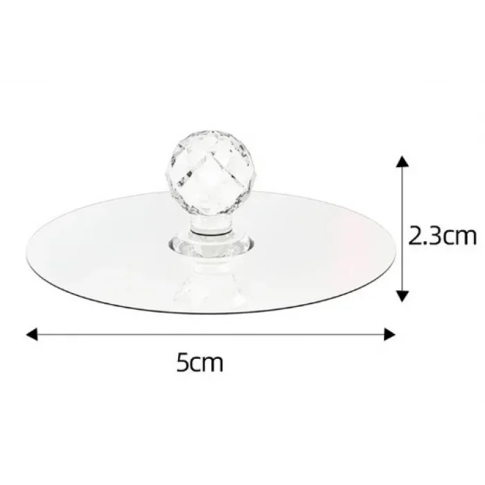 Büyük Boy Çok Amaçlı Yapışkan Kristal Tutacak Kulp 4 Adet (5047)