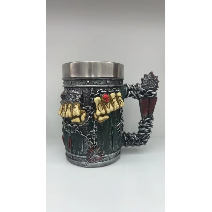 Büyük Boy Game Over Çelik Kupa Kod 8263