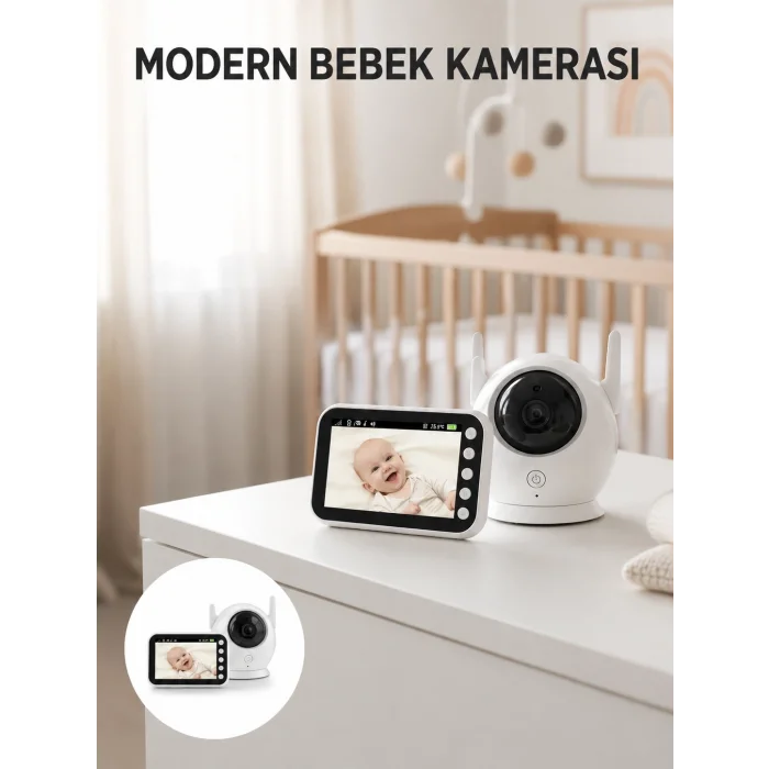 Büyük Ekranlı Bebek Kamerası Canlı İzleme ve Ses Dinleme